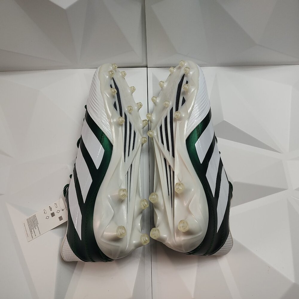 Adidas Mens Football Cleats 17 White Green Shoe Lacrosse Freak Carbon Low - Picture 8 of 14